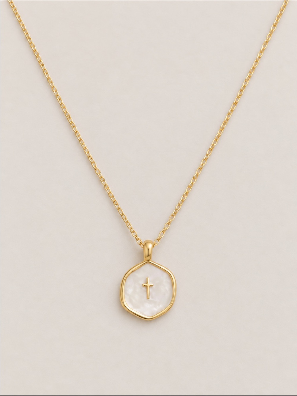New! Gold Cross Pendant Necklace NWOT